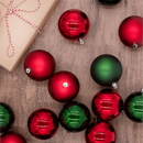 Kit de Bolas Natalinas Vermelhas e Verdes Antiestilhaço (48 Peças)