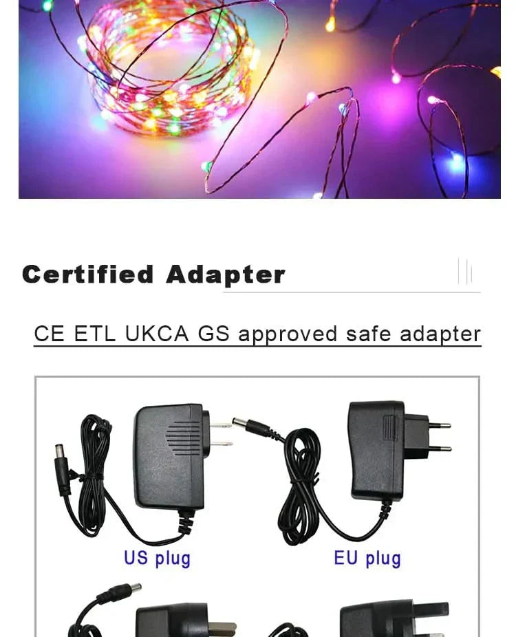 Luzes de Fadas Natalinas à Prova d'Água – Encanto e Magia