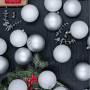 Kit de Bolas Natalinas Brancas Antiestilhaço (48 Peças)