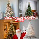 Estrela 24cm Brilhante Aramada Com Glitter Para Árvore De Natal Metalizado