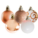 40 Bolas De Natal 5cm Sortidas Master Christmas Vermelha/rose