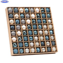 64 Peças Decoração De Natal Bolas Ouro Azul